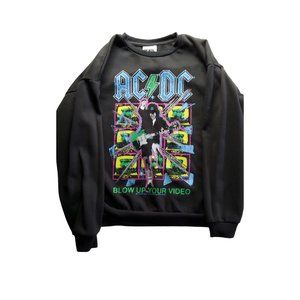 retro repop ac/dc "blow up your video" tour med. size sweat shirt.